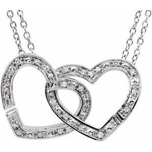 1/6 CTW Diamond 2-in-1 Interlocking Heart 18