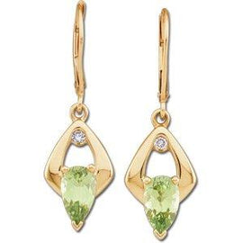 Peridot & Diamond Earrings