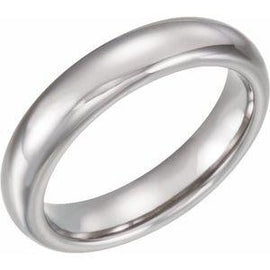 White 4 mm Half Round Band