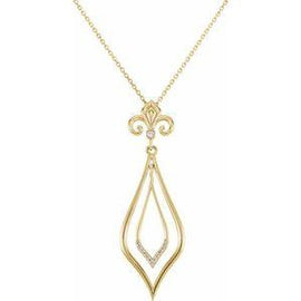 .05 CTW Diamond Fleur-de-Lis 18