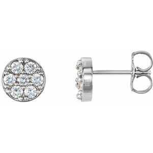 3/8 CTW Diamond Cluster Earrings