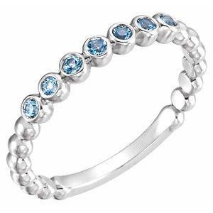 Aquamarine Stackable Ring