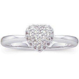 Diamond Heart Ring Finger