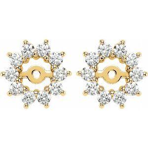 5/8 CTW Diamond Earring Jackets with 3.7mm ID