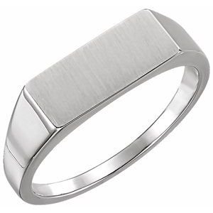 15x7 mm Rectangle Signet Ring