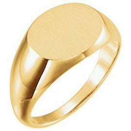14x12 mm Oval Signet Ring