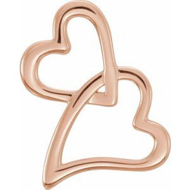 Double Heart Slide Pendant