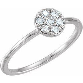 1/5 CTW Diamond Stackable Cluster Ring