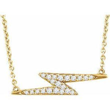 Load image into Gallery viewer, 1/8 CTW Diamond Lightning Bolt 16-18&quot; Necklace
