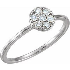 1/5 CTW Diamond Stackable Cluster Ring