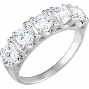 4.5 mm Round Forever One™ Moissanite
Anniversary Band