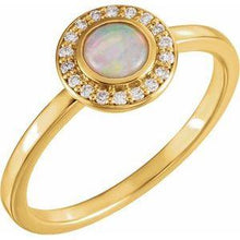 Load image into Gallery viewer, Opal &amp; .07 CTW Diamond Halo-Style Ring
