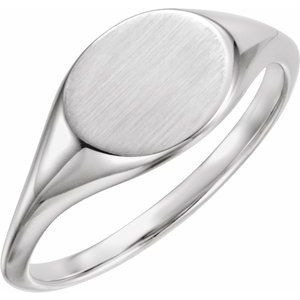 11x9 mm Oval Signet Ring