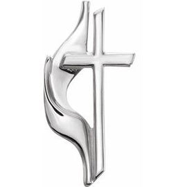19x10 mm Methodist Cross Lapel Pin