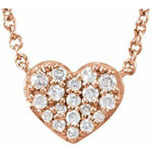 Load image into Gallery viewer, 1/10 CTW Diamond Heart 18&quot; Necklace
