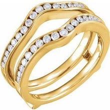 Load image into Gallery viewer, 1/2 CTW Channel-Set Diamond Ring Guard
