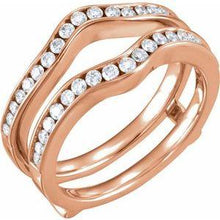 Load image into Gallery viewer, 1/2 CTW Channel-Set Diamond Ring Guard
