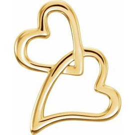 Double Heart Slide Pendant