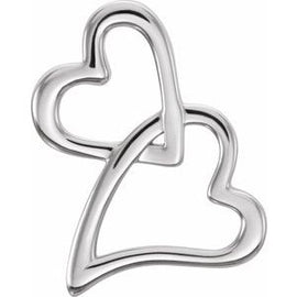Double Heart Slide Pendant