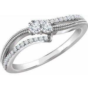 1/4 CTW Diamond Two-Stone Ring