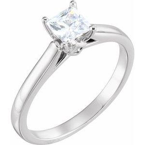 5.5x5.5 mm Square 1 CTW Diamond Engagement Ring