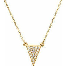 Load image into Gallery viewer, 1/5 CTW Diamond Triangle 16.5&quot; Necklace
