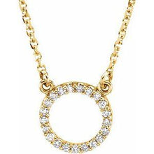 Load image into Gallery viewer, 1/10 CTW Diamond Circle 16&quot; Necklace
