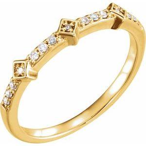 1/10 CTW Diamond Stackable Ring