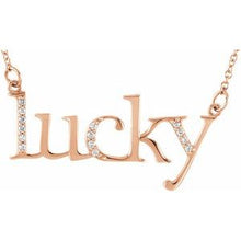 Load image into Gallery viewer, .06 CTW Diamond &quot;Lucky&quot; 16 1/2&quot; Necklace
