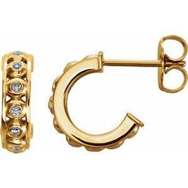 .07 CTW Diamond Hoop Earrings