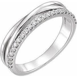 1/4 CTW Diamond Criss-Cross Ring