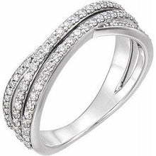Load image into Gallery viewer, 1/2 CTW Diamond Criss-Cross Ring
