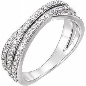 1/2 CTW Diamond Criss-Cross Ring