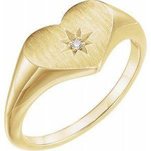 Load image into Gallery viewer, .01 CT Diamond 11.9 mm Heart Starburst Ring
