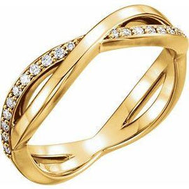 1/5 CTW Diamond Infinity-Inspired Ring