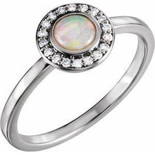 Load image into Gallery viewer, Opal &amp; .07 CTW Diamond Halo-Style Ring
