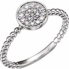 Load image into Gallery viewer, 1/8 CTW Diamond Cluster Beaded Ring
