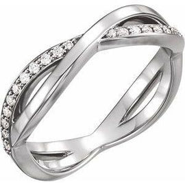 1/5 CTW Diamond Infinity-Inspired Ring