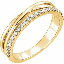 1/4 CTW Diamond Criss-Cross Ring