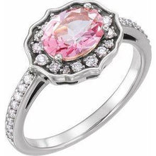 Load image into Gallery viewer, Baby Pink Topaz &amp; 1/3 CTW Diamond Ring
