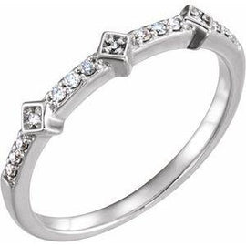 1/10 CTW Diamond Stackable Ring