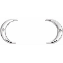 Load image into Gallery viewer, .005 CTW Diamond Crescent Earrings
