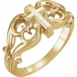 Sculptural Cross Ring