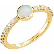 Load image into Gallery viewer, Opal &amp; 1/4 CTW Diamond Ring
