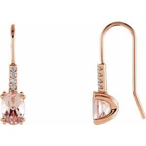 Morganite & .05 CTW Diamond Earrings