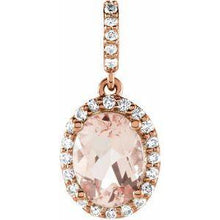 Load image into Gallery viewer, Morganite &amp; 1/6 CTW Diamond Pendant
