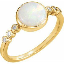 Load image into Gallery viewer, Opal &amp; 1/10 CTW Diamond Ring
