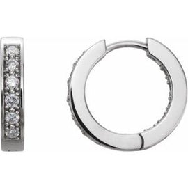 3/4 CTW Diamond Inside-Outside 17.38 mm Hoop Earrings