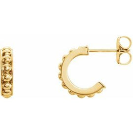 15 mm Beaded Hoop Earrings