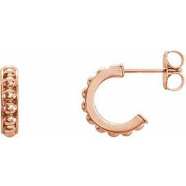 15 mm Beaded Hoop Earrings